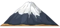 Icône représentant les montagnes, lacs et paysages naturels du Japon